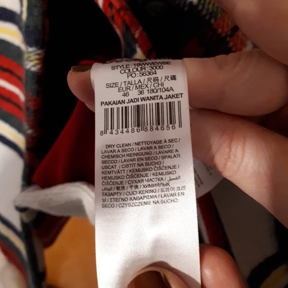 COPY - NWT Desigual red & white tartan print coat jacket - Picture 13 of 14
